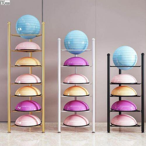 健身房放波速球架子多层平衡大药球半球瑜伽馆健身器材用品收纳架