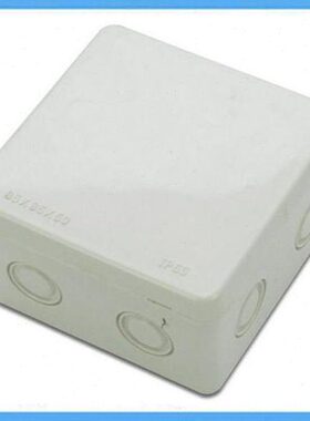 85*85*50mm 室外防水接线盒 带敲落孔密封盒 监控设备过线盒IP55