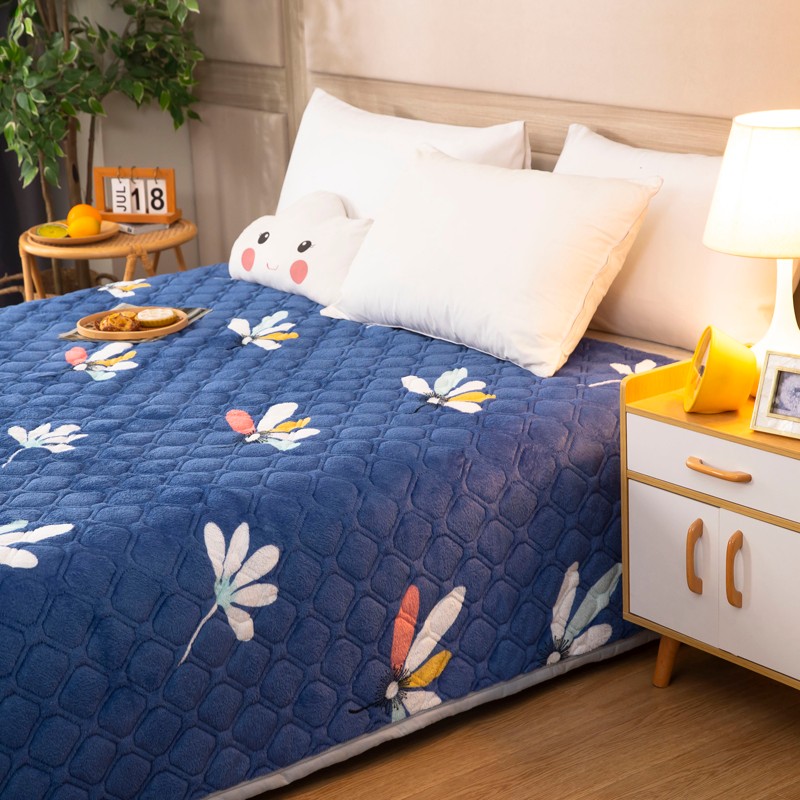 冬季珊瑚绒床单单件毛绒面加厚y防滑法兰绒毯子宿舍单人牛奶绒床