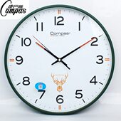 康巴丝钟表挂钟客厅现代简约时钟时尚 卧室挂表个性 静音壁钟创意钟