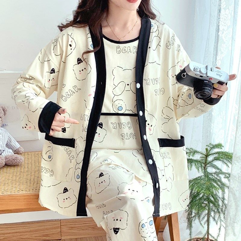 4月5春秋季喂奶哺乳纯棉月子服三件套孕妇睡衣6夏季7怀孕期带胸垫,孕妇装/孕产妇用品/营养,家居服套装,淘宝优惠券,粉丝福利购,淘宝优惠卷