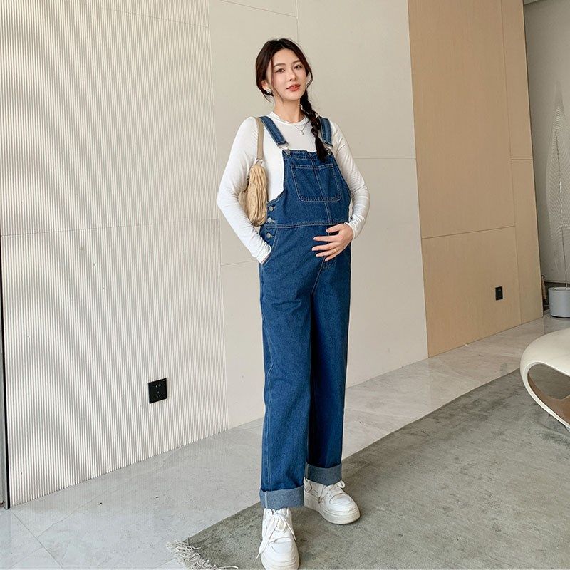 孕妇牛仔背带裤套装春秋款女2024新款小个子大码秋季外穿孕妇裤子,孕妇装/孕产妇用品/营养,孕妇休闲裤,淘宝优惠券,粉丝福利购,淘宝优惠卷