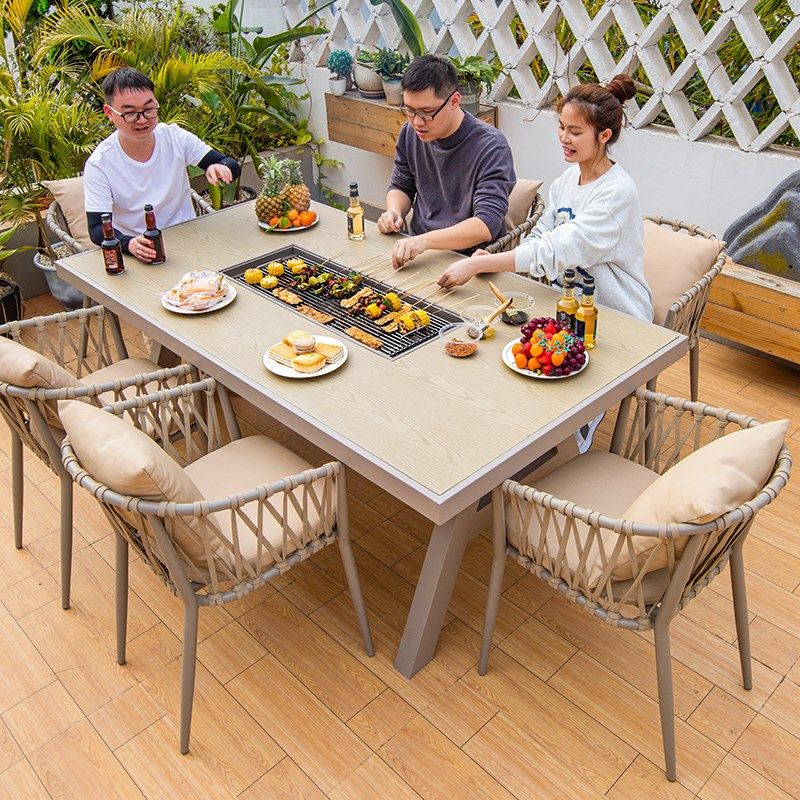 户外烧烤桌椅庭院休闲室外烧烤台家用电烤炉别墅院子多功能烧烤炉,住宅家具,户外烧烤桌,淘宝优惠券,粉丝福利购,淘宝优惠卷