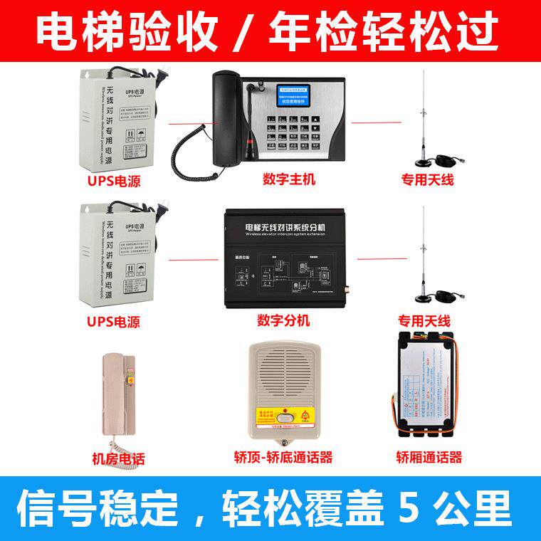 厂家电梯无线对讲IP网络对讲工厂电梯应急救援10局主机管理系统