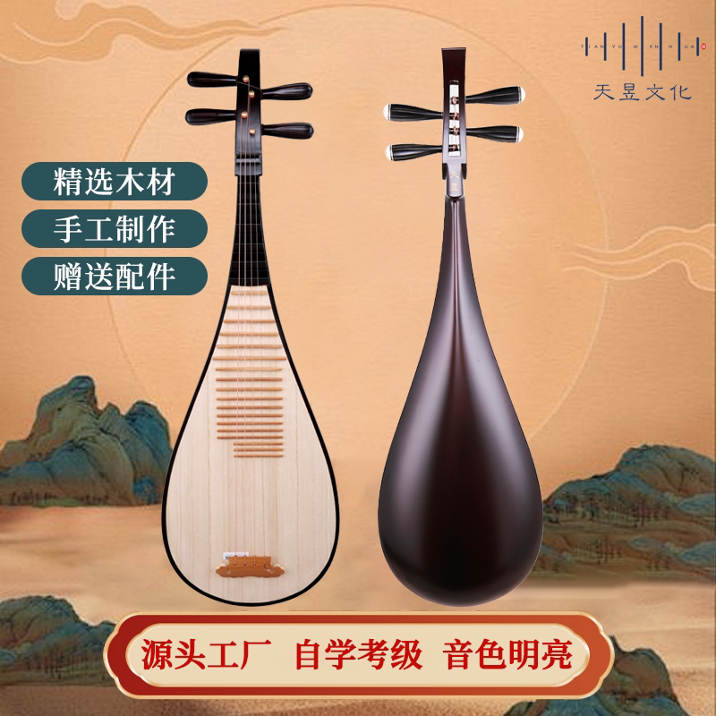 天昱琵琶成人儿童初学自学入门考级专业演奏非洲紫檀木琵琶琴乐器