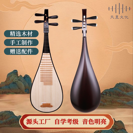 天昱琵琶成人儿童初学自学入门考级专业演奏非洲紫檀木琵琶琴乐器