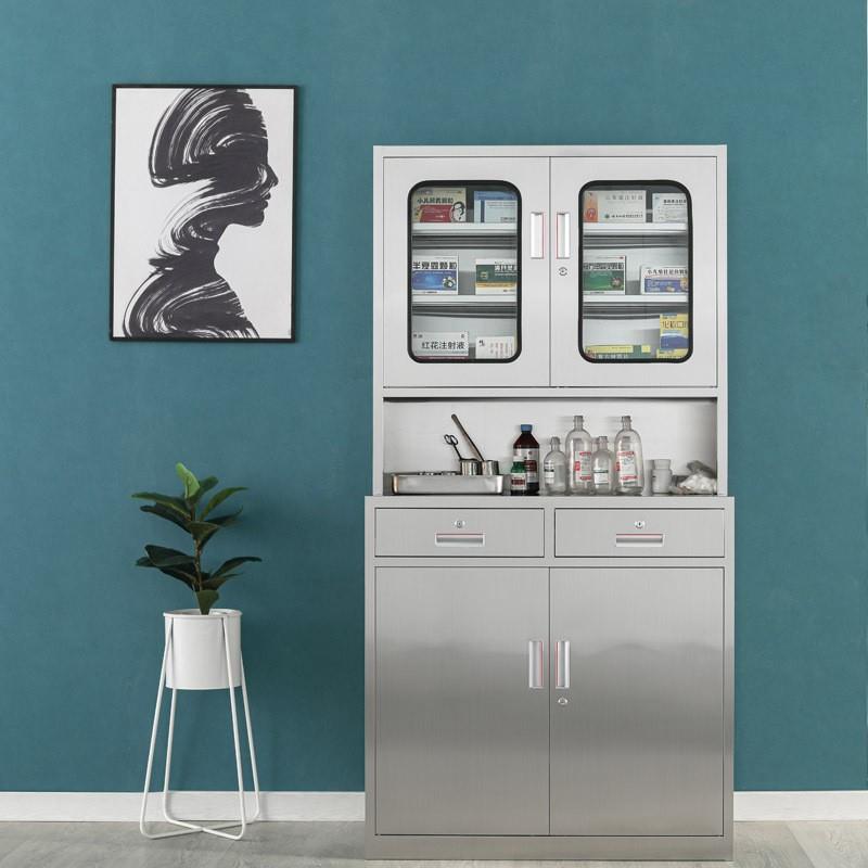 不锈钢西药柜中药柜加厚诊所器械柜储物柜器皿柜操作处置台配药柜