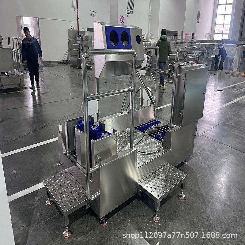 全自动洗消站屠宰车间用靴子洗刷机雨靴鞋底双出入口智能感应