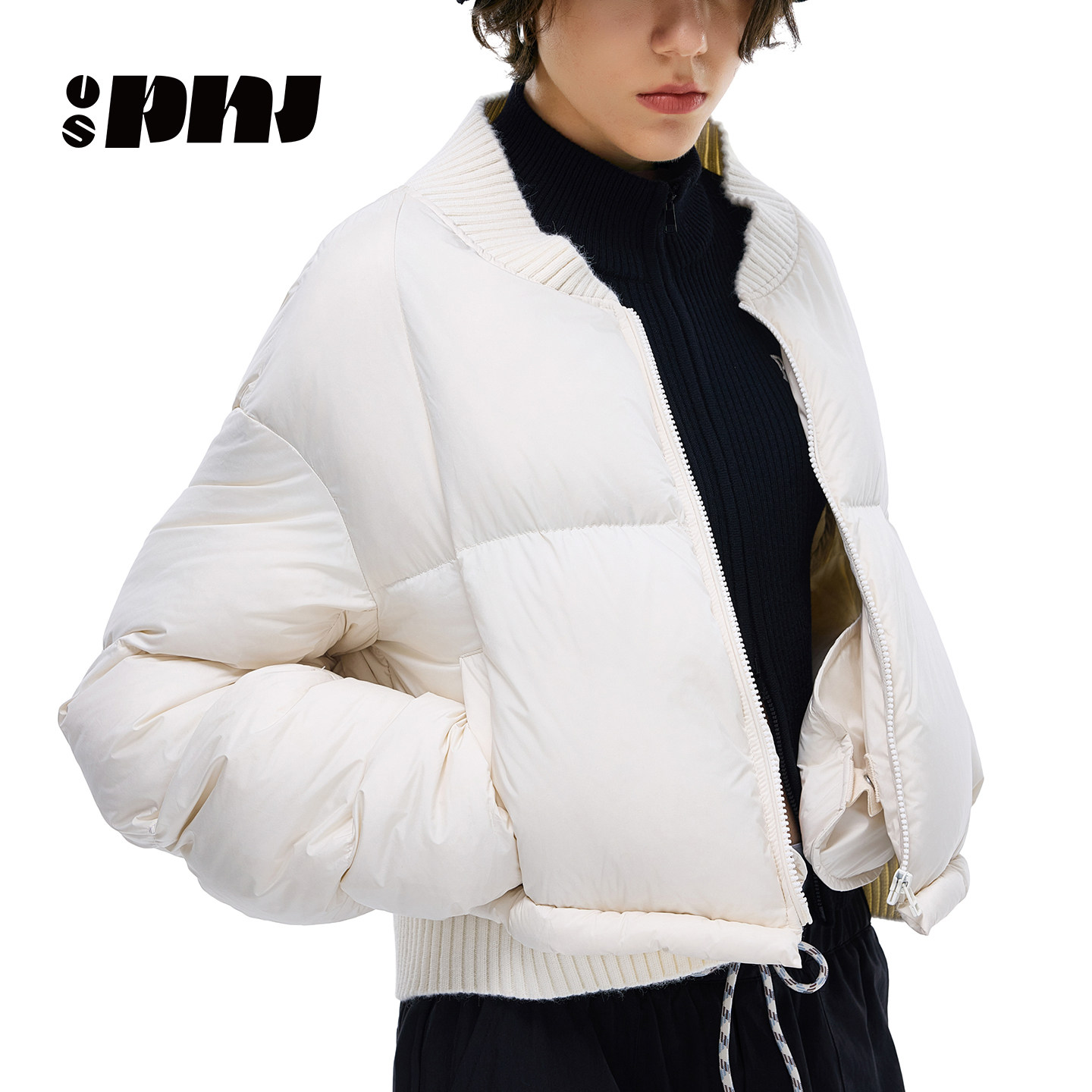 USPNJ2025秋季新款潮流短款羽绒服服夹克女宽松休闲长袖上衣外套