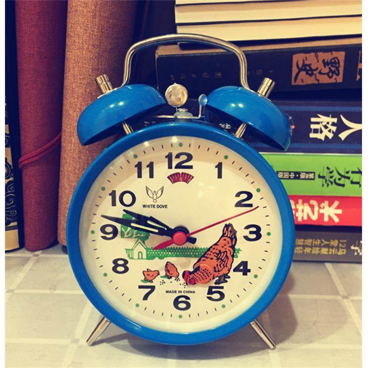 WBZ7风小鸡啄米经典复古怀旧卧室大音量学生家用发条打铃机械闹钟