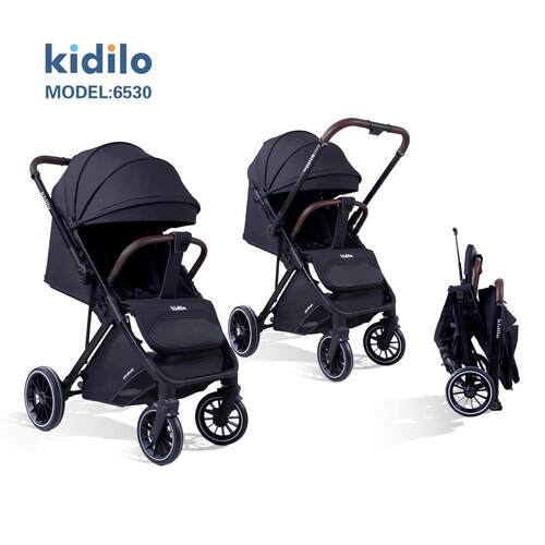 Kidilo婴儿车多功能可坐可躺双向一键折叠高景观新生儿宝宝手推车