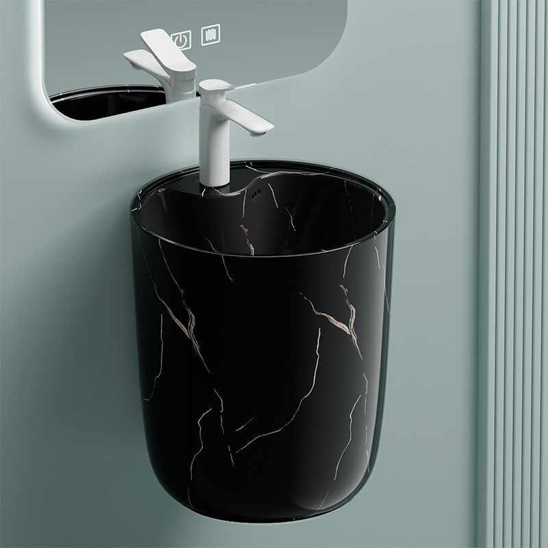 彩色陶瓷北欧风小号一体挂盆洗脸盆壁挂洗手盆智能镜小户型挂墙盆,家装主材,挂墙式洗脸盆,淘宝优惠券,粉丝福利购,淘宝优惠卷