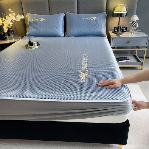 高密冰丝凉席三件套床笠款夏天凉感席子可水洗夏季空调软席可机洗