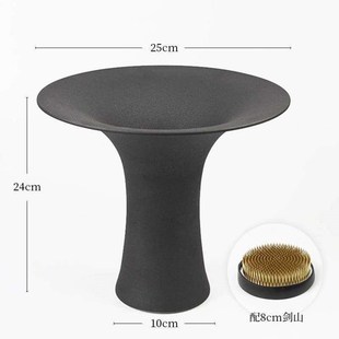 邮摆件日式 陶瓷禅意道茶席池坊插花创意花瓶山包花器器皿配剑花