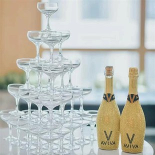 婚礼香槟塔多层庆功宴酒店开业用蝶形鸡尾酒香槟塔杯婚庆道具