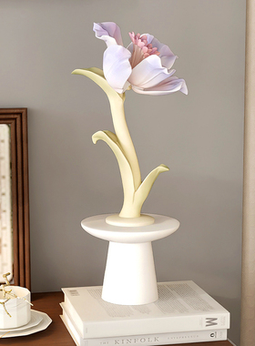 奶油风花朵玄关钥匙收纳摆件客厅电视柜进门鞋柜家居饰品乔迁礼物