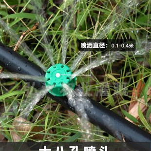 涌泉可调灌溉微喷头360度自动喷灌大小八孔花圃水肥一体大棚降温