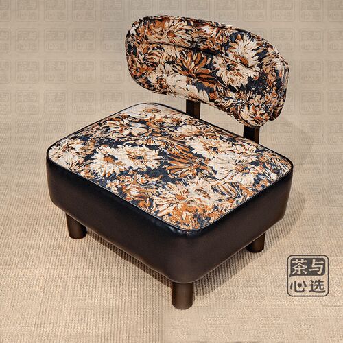小凳子家用矮凳靠背椅实木小板凳休闲 凳软包小椅子阳台坐凳
