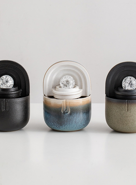 小型流水摆件循环水工位桌面轻奢现代不插电倒流水水循环装饰品