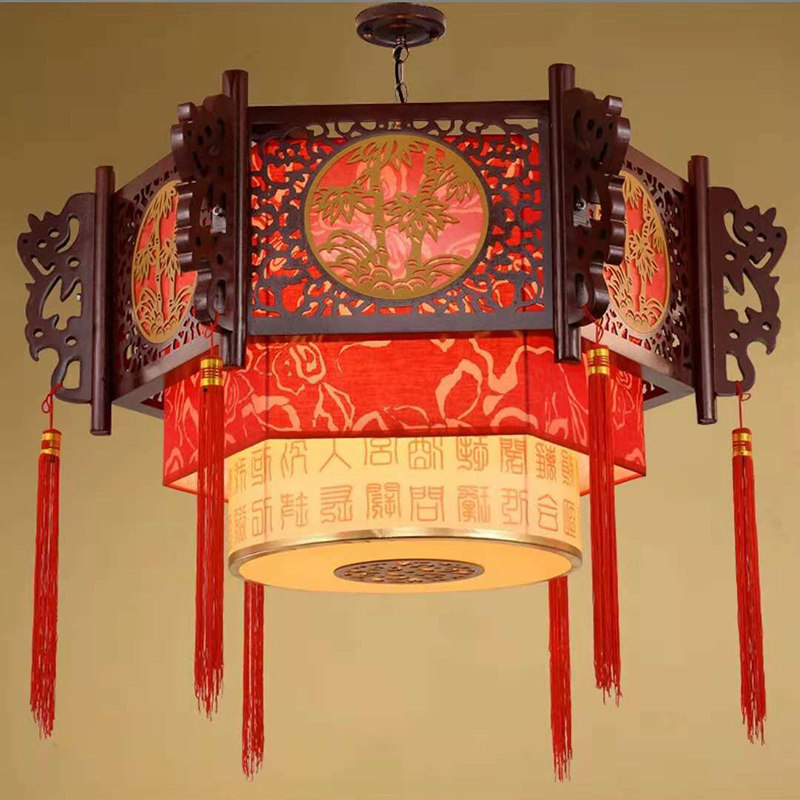 中式仿古吊灯火锅店饭店餐厅阳台酒店客厅会所包厢羊皮实木装饰灯,家装灯饰光源,客厅吊灯,淘宝优惠券,粉丝福利购,淘宝优惠卷