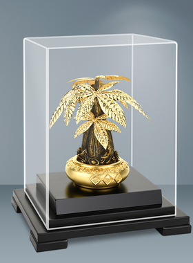 金箔发财树摇钱树摆件招财树家居饰品客厅酒柜电视柜装饰工艺品