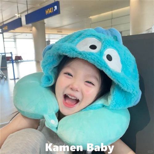 飞机上的小丑鱼!可爱连帽u型枕旅行高铁护颈头枕便携靠枕午睡枕