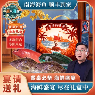 南海海鲜礼盒海鲜速冻鲜活东星斑青衣鱼芝麻斑套餐到手四条