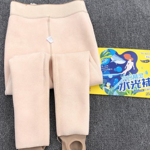 500g特厚加绒加厚水光袜光腿神器一体裤假透肉冬季肉色踩脚打底裤