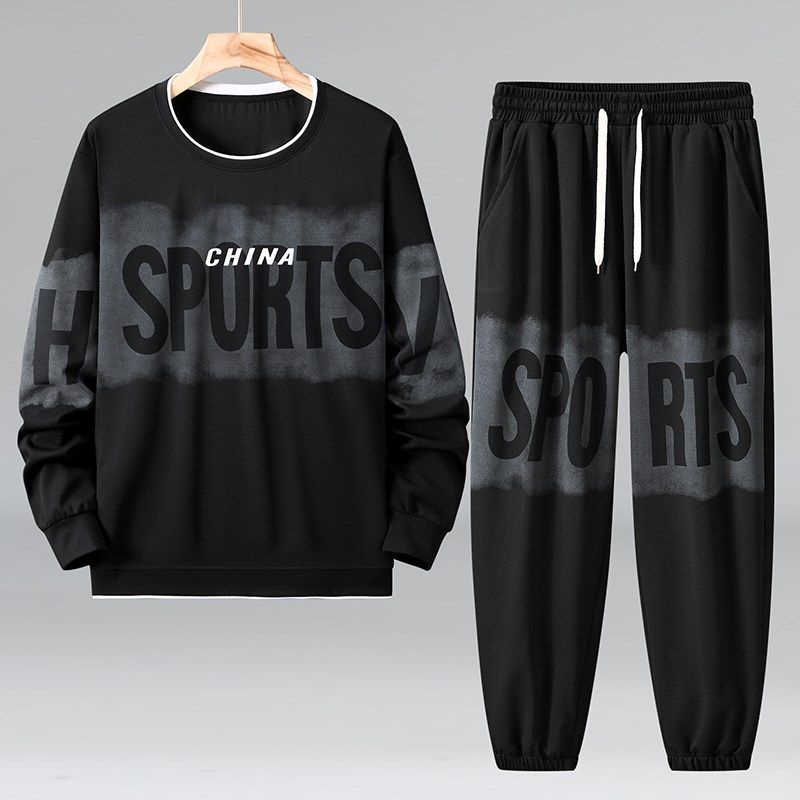 350斤大码卫衣男潮流运动春秋套头加肥加大宽松休闲帅气百搭套装,男装,休闲运动套装,淘宝优惠券,粉丝福利购,淘宝优惠卷