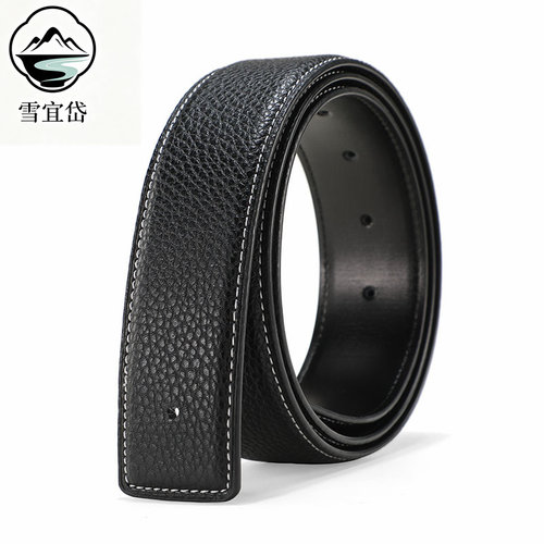 高端皮带条头层纯牛皮男士