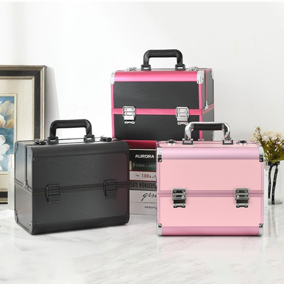 纹绣工具箱专用美甲美睫美容上门大容量化妆箱高档手提带锁收纳盒
