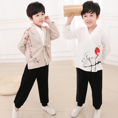 男女童亲子汉服儿童改良宋制国学复古唐装宝宝中国风民族套装日常