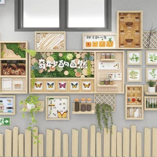 幼儿园手工diy自然教育昆虫种子环创墙面装饰走廊创意校园布置