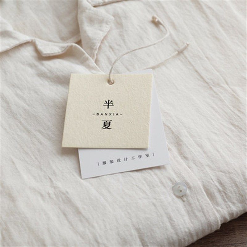 草香纸服装吊牌订做logo设计女装吊牌标签定做小清新服饰吊卡定制