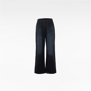 男秋冬保暖舒适休闲阔腿男裤 PMW 复古水洗喷色做旧褪色宽松卫裤