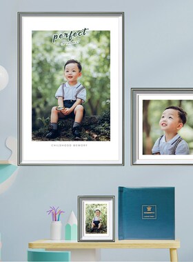 相框摆台挂墙架制作结婚照情侣照片定制宝宝创意相片可爱相册摆件