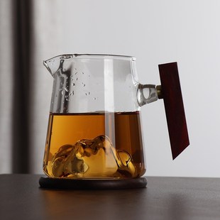 主人公道杯玻璃高档茶壶带手柄茶海单个倒茶公杯分茶器