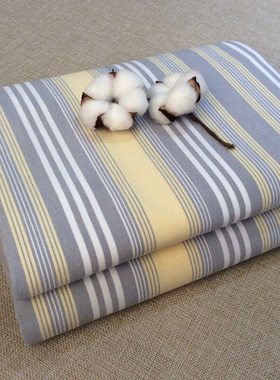 棉单件床单2米大床加厚棉老粗布双人床被单黄色黄灰渐变1.5x2.2米