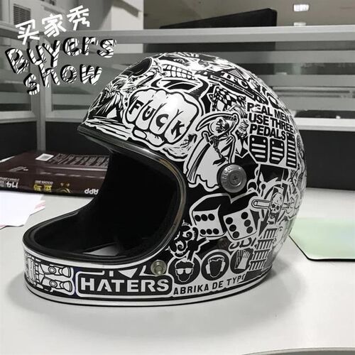 头盔贴纸全盔动漫个性摩托车机车贴花装饰改装diy贴画防水全贴