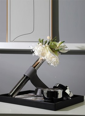 样板房售楼部客厅茶几托盘无火香薰套件边几衣帽间卫生间装饰品