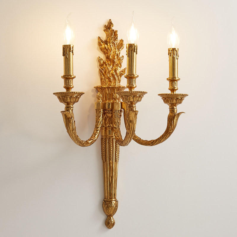 法式壁灯欧式奢华客厅电视背景墙灯饰卧室床头灯复古轻奢全铜壁灯,家装灯饰光源,壁灯,淘宝优惠券,粉丝福利购,淘宝优惠卷