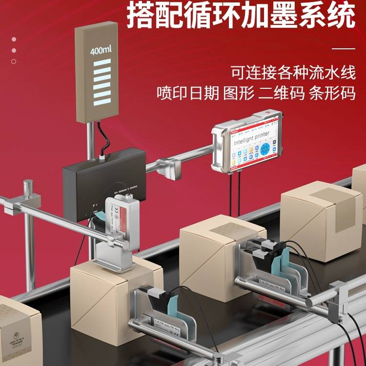 全自动打印打码机智能价格文字生产日期打码机码器二维码流水线激