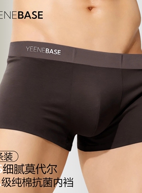 翼内轻奢高级男士莫代尔内裤10A级棉内档抗菌透气男生平角内裤ZT