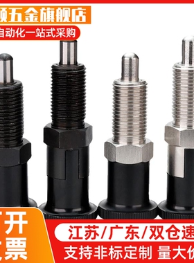 不锈钢自锁旋钮柱塞分度销定位销ZAG31/32-6/8/10/12/16