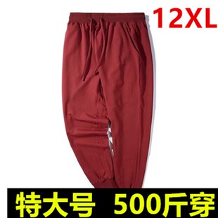 运动裤 胖子休闲长裤 子380斤超大特体500斤小脚裤 男收口加肥加大码