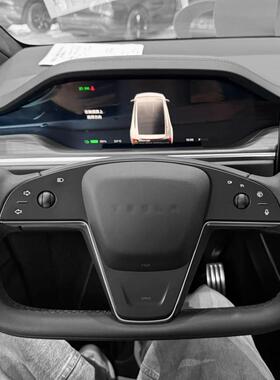 ModelX改装YOKE方向盘24年新款原车孔位无损安装全皮