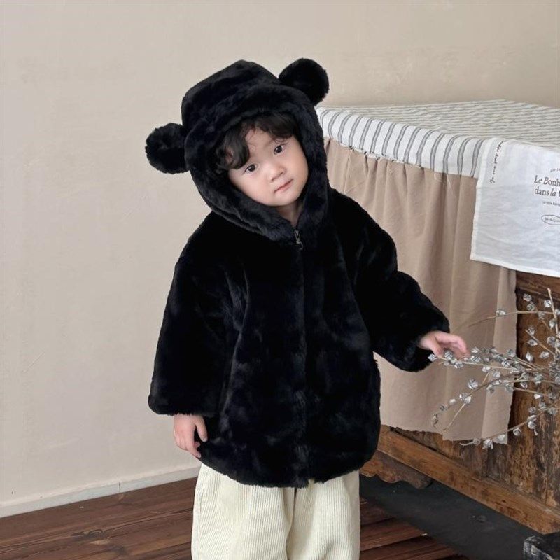 2024冬季新款儿童毛绒棉衣仿皮草上衣男童棉袄中小童女宝宝棉衣厚,童装/婴儿装/亲子装,皮草/仿皮草,淘宝优惠券,粉丝福利购,淘宝优惠卷