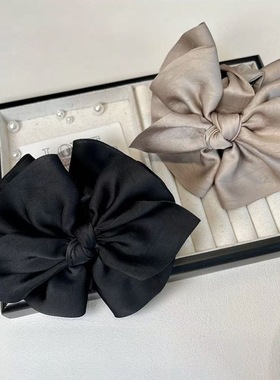 【下单立减50】赫本风大号蝴蝶结抓夹女高级感鲨鱼夹发卡头饰_jh