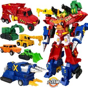 咖宝车神重工战队重甲雄兵合体金刚变形车王儿童玩具越野车翻斗车