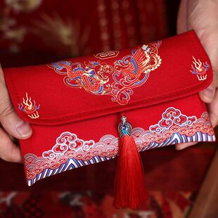 大红包两万元结婚红包改口大号万元订婚聘礼金2万高档布艺彩礼金